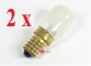 2 X naaimachine lockmachine lampje schroefdraad E14 15 Watt L02